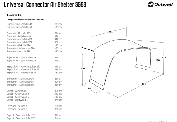 Outwell Air Shelter-Zeltverbinder